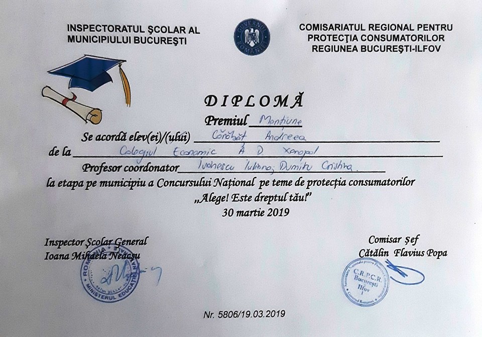 30 Aprilie 2019 Editia XIX Colegiul Economic A D Xenopol